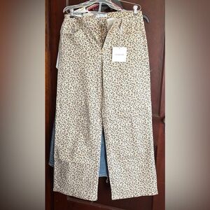 Stylish Leopard Print Wide Leg Jeans Loverlet by Vervet